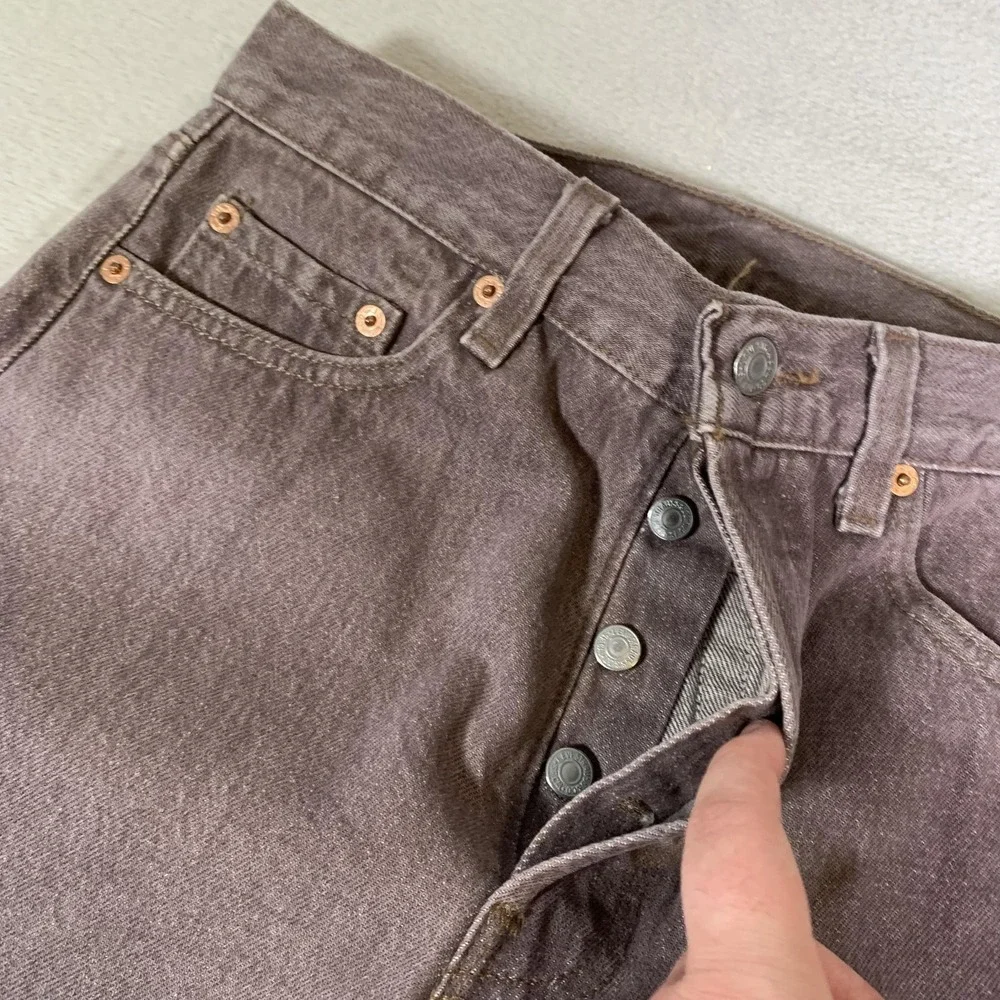Vintage Levis 501 Jeans Mens 29x30 Brown Mauve Straight Made In‎ USA 90s NEW